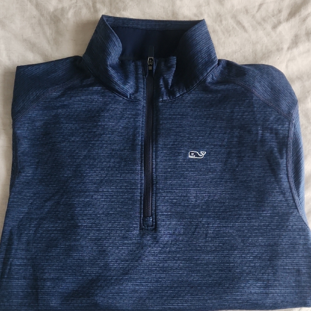 Vineyard Vines Navy Performance Quarter-Zip MEDIUM